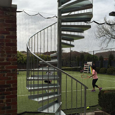 Spiral steel stair